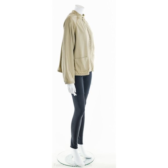 Vintage Bomber Jacket,  Beige Bomber Coat, Light Brown Jacket, Lightweight Jacke - Picture 3 of 9